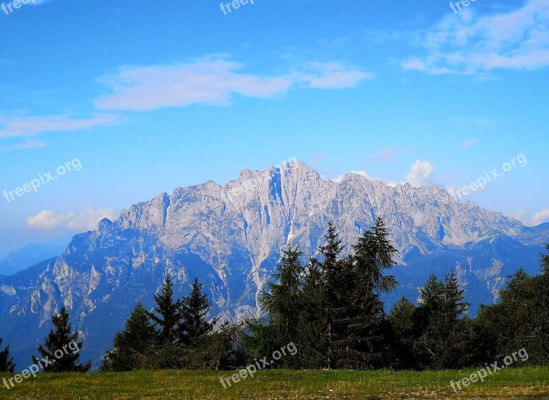 Mountain Trees Summer Nature Landscape