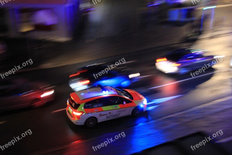 Doctor On Call Night Use Blue Light Traffic