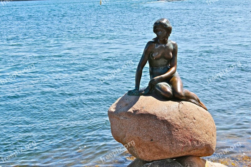 Copenhagen Mermaid Denmark Statue Sculpture