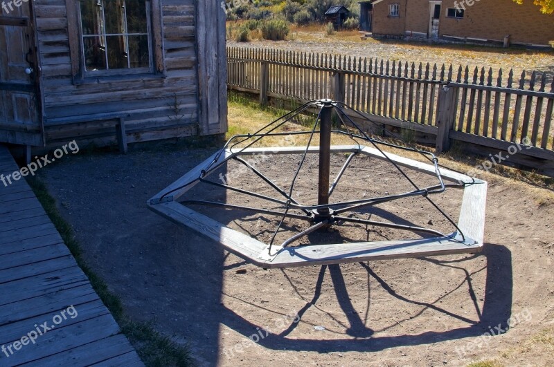 Merry Go Round At Bannack School Playground Merry-go-round Outdoor Play