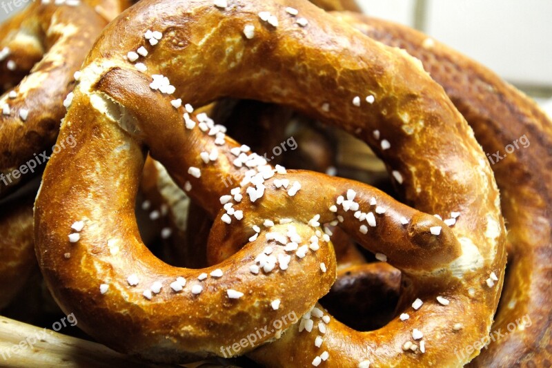 Pretzels Laugenbreze Pretzel Baked Goods Crispy