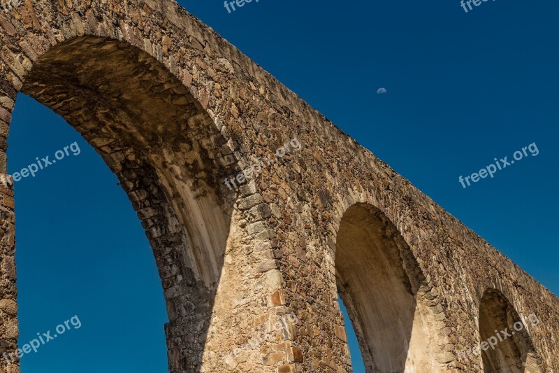 Aqueduct Architecture Sun Sky Sunny