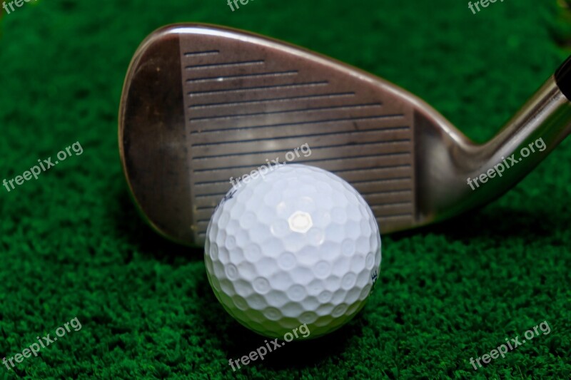 Golf Ball Club Iron Intact