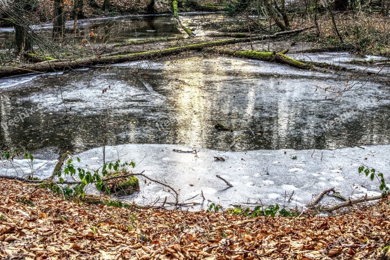 Frozen Lake Ice Ice Rink Cold