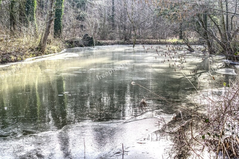 Frozen Lake Ice Ice Rink Cold