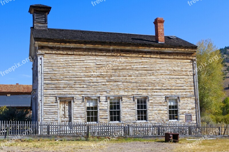 Bannack Abandoned School Montana Bannack Ghost Town Old West