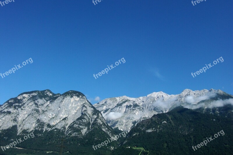 Mountains Mountain Range Alpine Sky Blue