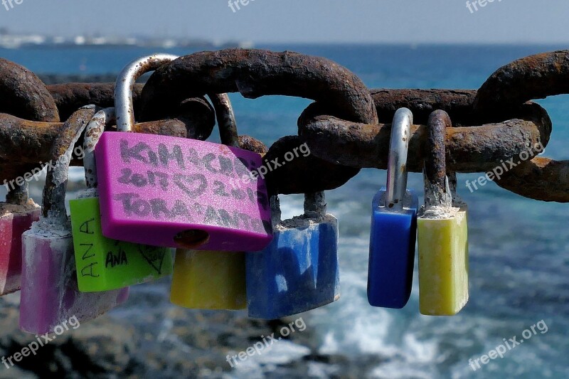 By Wlodek Padlocks Happiness Colors Chain