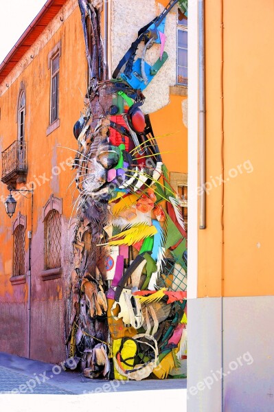 Port Portugal Painted Wall Rabbit House