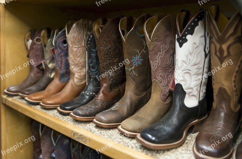 Cowboy Boots Shelves Styles Shoe Boot