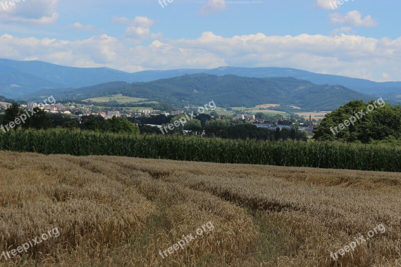 Field Mesto Mountains Landscape Nature