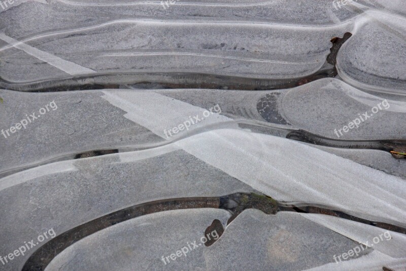 Ice Frost Nature Puddle Frozen