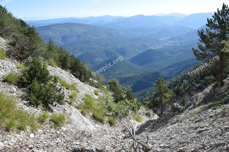 Mont Ventoux Hiking Mountain Vaucluse Sky