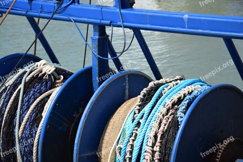 Fishing Net Port Sea Fisherman