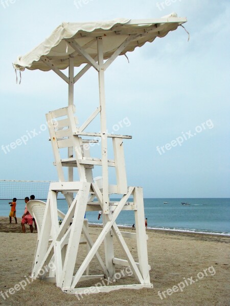 Sea Beach Life Guard Ocean Free Photos