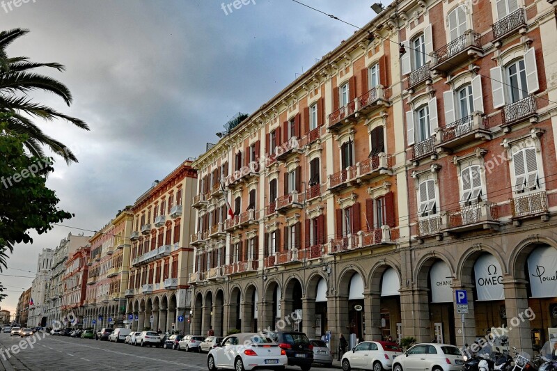 Sardinia Cagliari Via Roma Architecture Façades