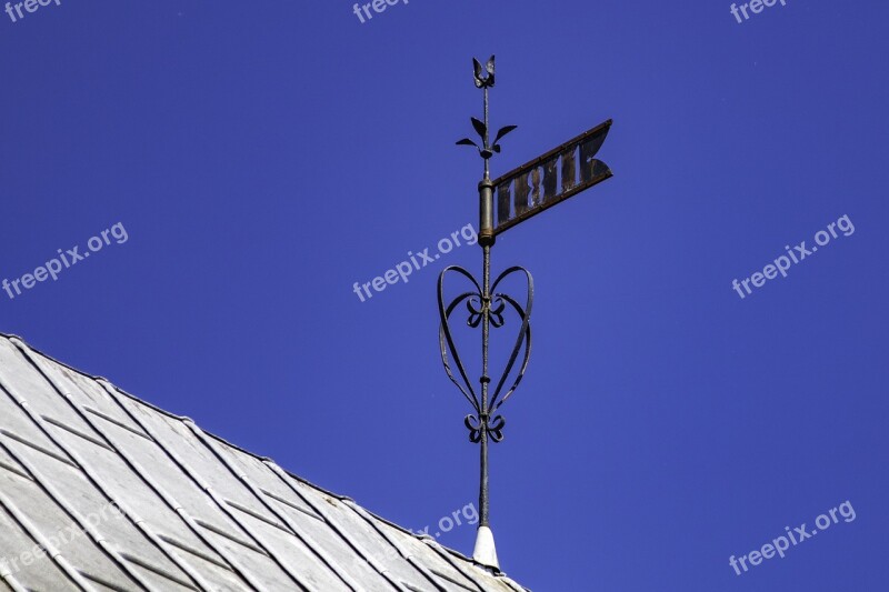 Weathervane Blue Sky Kirketag Jelling Free Photos