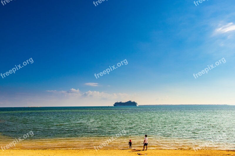 Ship Sea Sky Cloud Okinawa