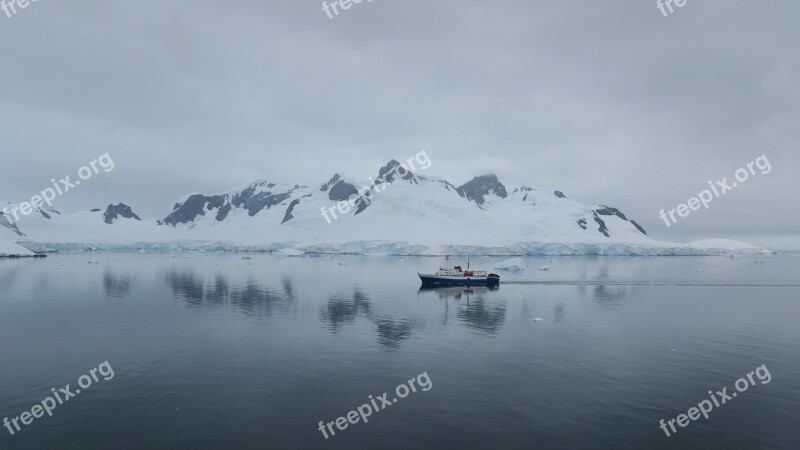 Antarctica Ice Snow Sea Sky