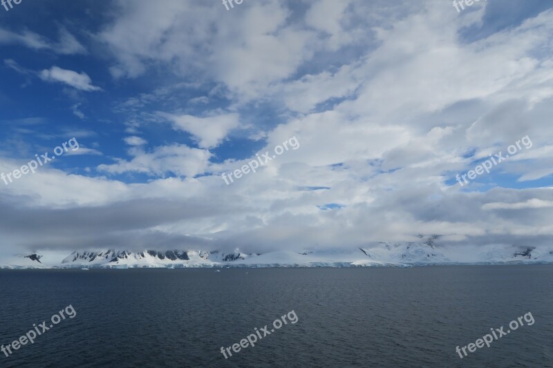 Antarctica Ice Snow Sky Landscape