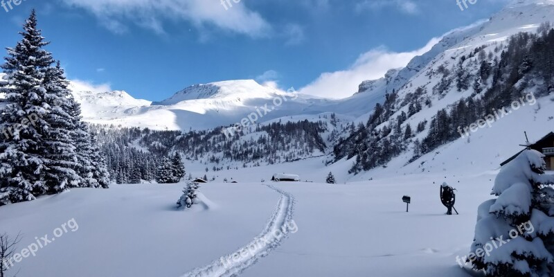 Nature Unaffected Mountains Snow Beautiful