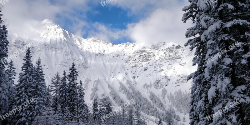 Landscape Mountains Snow Nature Scenic