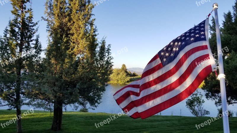 Patriotic United States Usa Flag Waving