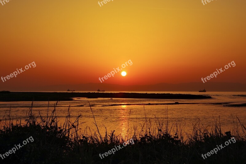 Sunrise Sea Asahi Views Morning Glow