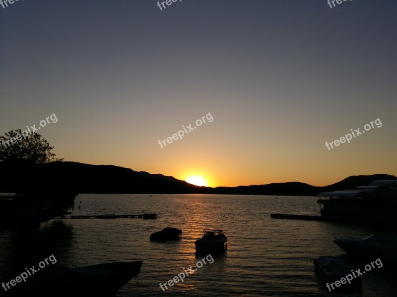 Sunset Valle De Bravo Natural Landscape Sea ​​sky Water