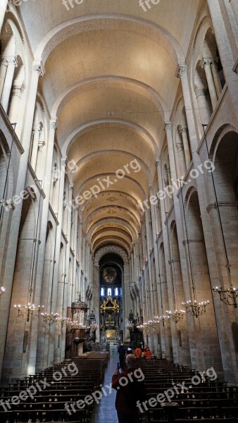 Toulouse Basilica Nave Saint Sernin Interior