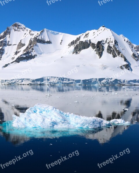 Iceberg Ice Floes Water Ice Antarctica