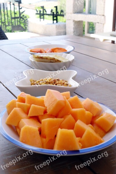 Melon Plate Fruit Crushed Juicy