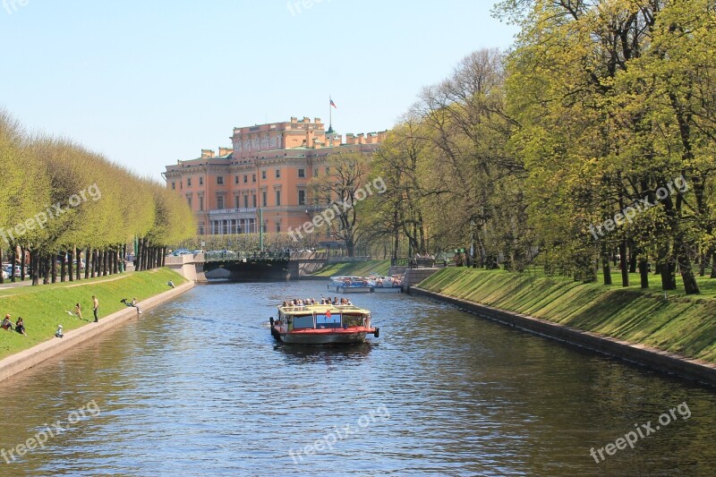 Channel St Petersburg Russia Petersburg Interior Bridge