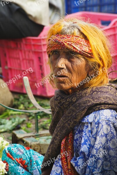 Indian Woman Portrait Old Free Photos