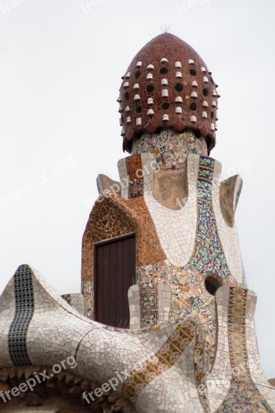 Barcelona Spain Catalonia Park Guell Gaudi