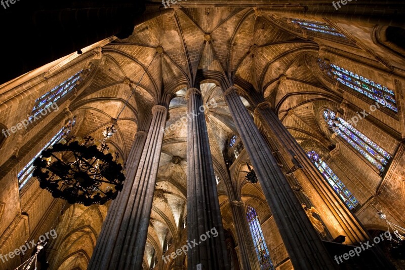 Barcelona Gothic Cathedral Building Spain