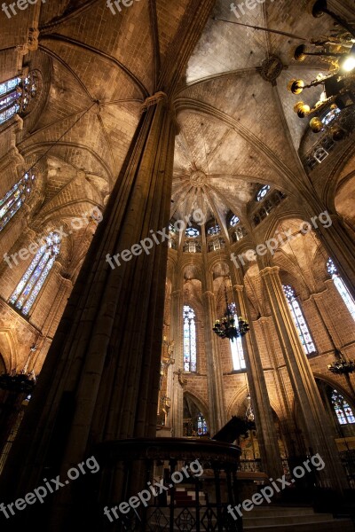 Barcelona Gothic Cathedral Building Spain