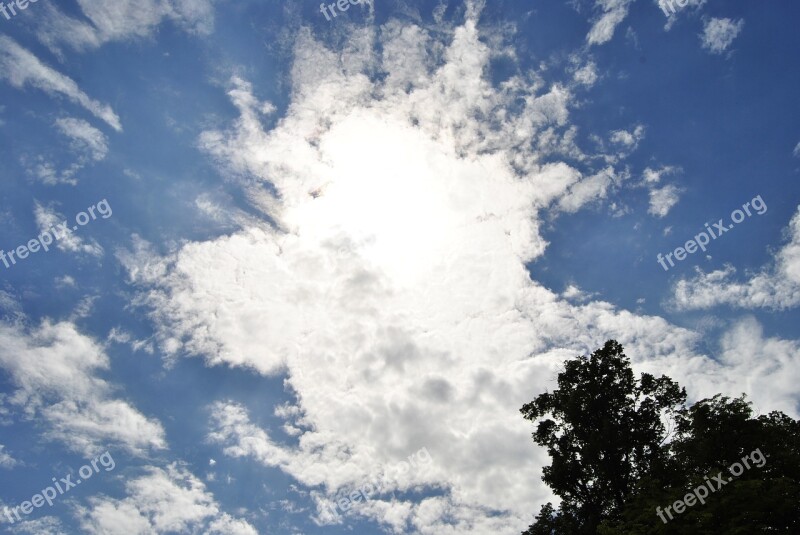 Sky Clouds Landscape Blue Clouds Form