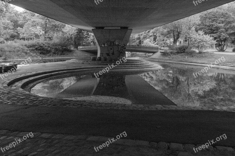 Bamberg Black And White Bridge Germany Water