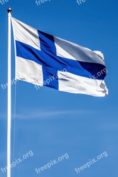 Flag Of Finland Flag Blue Cross Flag Tickets Blue And White