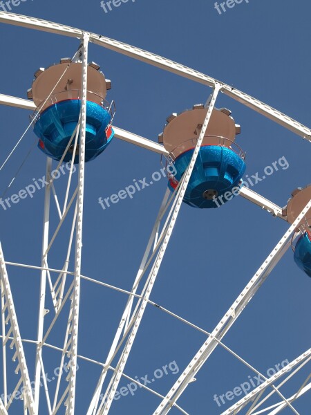 Ferris Wheel Gondola Fair Year Market Sky