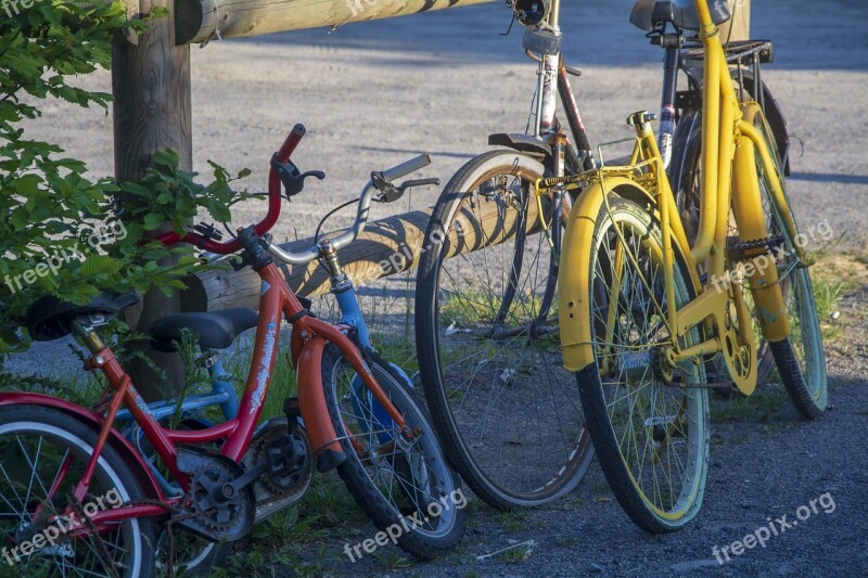 Bike Bicycles Old Colorful Bike Wheel