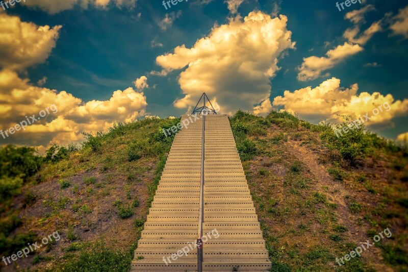 Stairs Sky Orange Outdoor Park