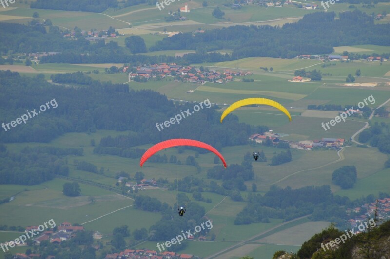 Mountains Paragliding Flying Freedom Paraglider