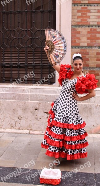 Flamenco Dancer Dress Ruffles Dots Range