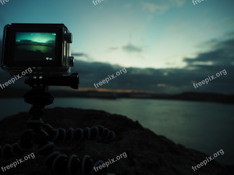 Gopro Long Time Exposure Long Exposure Night Photograph Abendstimmung