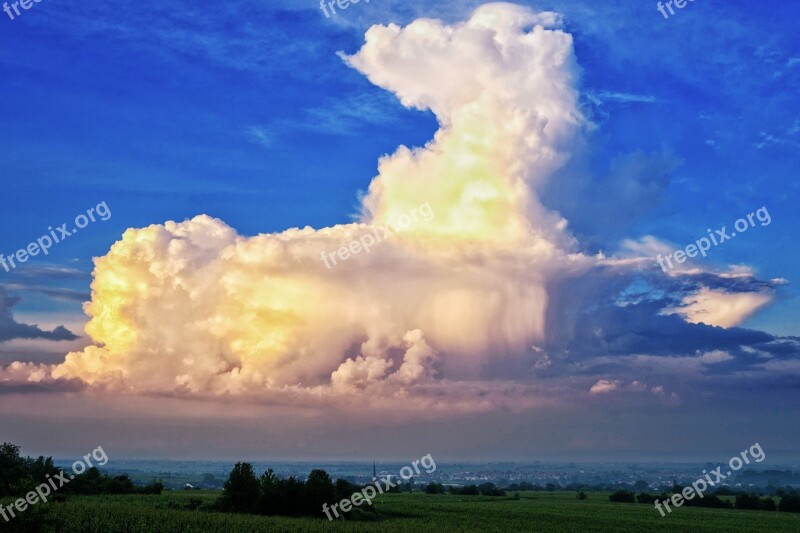 Clouds Storm Clouds Thunderstorm Sky Forward