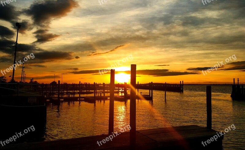 Beach Beautiful Sunset New York N