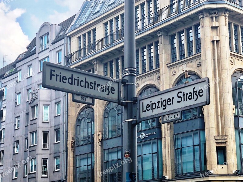 Germany Berlin Friedrichstraße Leipziger Strasse Street