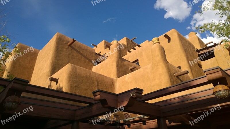 Santa Fe New Mexico Adobe Architecture Usa